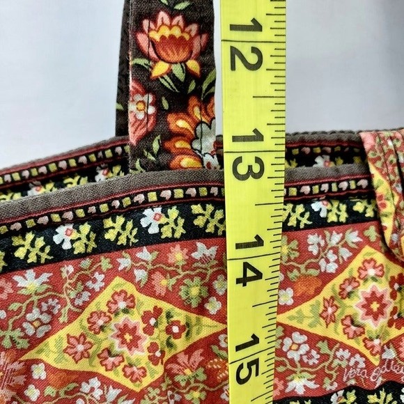 Vera Bradley Chocolat Brown Quilted Cotton Shopper Tote Bag - Picture 11 of 12